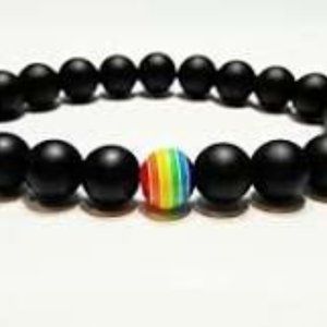 Gay Lesbian Pride Rainbow Pop Bracelet